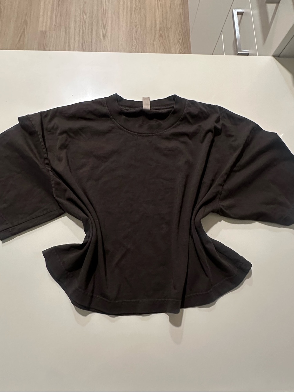 Los Angeles Apparel Black Oversized Crop Tee